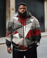 Men's Big & Tall Abstract Square Zip Hoodie | Biggmans